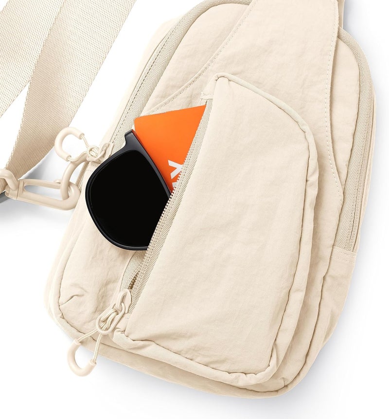 ODODOS Daily Sling Bag with Adjustable Straps Crossbody Chest Bag Lightweight Small Backpack for Casual Traveling Hiking - Image 3